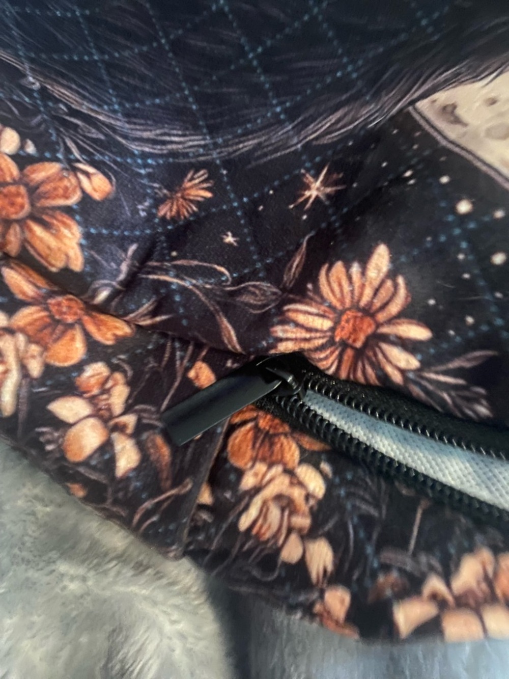 Black Cat Moon Quilted Mini Backpack - Picture 9 of 10